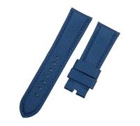 PCCWBCPJC 20mm 22mm 24mm 26mm Canvas Nylon Watchband Steel Needle Buckle Wristband Compatible With Panerai Strap Bracelet Accessories(Blue,22MM_BLACK BUCKLE)