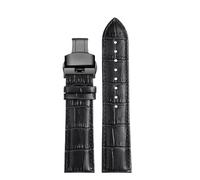 PCCWBCPJC Compatible With Casio MTP1375 MTP1374 MTP1183 MTP1303 1370 MDV106 MDV-106 MDV107 Swordfish Strap Cowhide Leather Men's Watchband(Black-black B,22mm-width)
