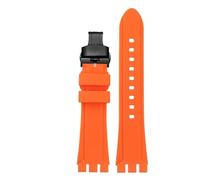 PCCWBCPJC Compatible With Swatch Watch Band YVS423 YCS YAS YGS Strap Men's Concave Mouth Rubber Silicone Watch Chain 19mm 21mm Bracelet(Blue Light Blue,19mm)