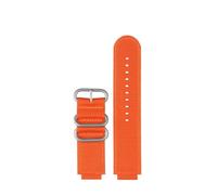 PCCWBCPJC Modified Outdoor Nylon Watch Strap Compatible With Casio DW-H5600 DWH5600 Series 40th Anniversary Waterproof Bracelet Watch Bracelet(Orange-silver)