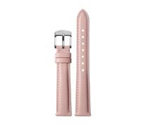 PCCWBCPJC Quick Release Soft Cowhide Watchband Compatible With Casio Watch Strap DW 12mm14mm 16mm 18 20mm Ladies Bracelet Pink(Pink silver,12mm)