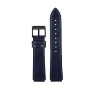 PCCWBCPJC Retro Cowhide Watchband Compatible With Casio A158 A158W/A168/f91w/AE-1200WHD/A159/A169 AE1200 Vintage Watch Bracelet Calfskin Strap(Blue-black A)