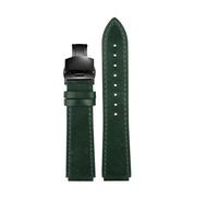 PCCWBCPJC Retro Cowhide Watchband Compatible With Casio A158 A158W/A168/f91w/AE-1200WHD/A159/A169 AE1200 Vintage Watch Bracelet Calfskin Strap(Green-black B)