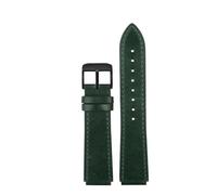 PCCWBCPJC Retro Cowhide Watchband Compatible With Casio A158 A158W/A168/f91w/AE-1200WHD/A159/A169 AE1200 Vintage Watch Bracelet Calfskin Strap(Green-black A)