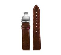 PCCWBCPJC Retro Cowhide Watchband Compatible With Casio A158 A158W/A168/f91w/AE-1200WHD/A159/A169 AE1200 Vintage Watch Bracelet Calfskin Strap(Brown-silver B)
