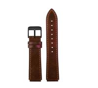 PCCWBCPJC Retro Cowhide Watchband Compatible With Casio A158 A158W/A168/f91w/AE-1200WHD/A159/A169 AE1200 Vintage Watch Bracelet Calfskin Strap(Brown-black A)