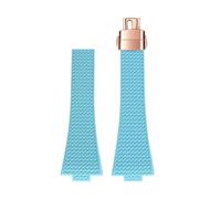 PCCWBCPJC Strap Compatible With Tissot PRX Series Super Player 35mm 40mm Women Men FKM Fluoro Rubber Quick Release Watch Band Accessories(Light blue rose,12mm)