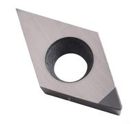 PCD Carbide Turning Inserts, 6.2 x 2.3 mm, DCGT070202/DCGT11T304, High-Wear-Resistant for Aluminum Machining, Non-Ferrous Metal Finishing, CNC Lathe Use(DCMT11T304)