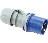 PCE - 16A, 230V, Cable Mount CEE Plug, 2P+E, Blue, IP44