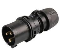 PCE 013-6TTX 16A 230V 2P + E PLUG TT BLACK