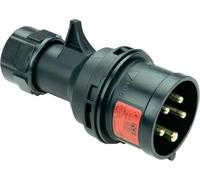 Pce - 013-6TTX - 16a 230v 3p Cee Industrial Plug, Ip44, Black
