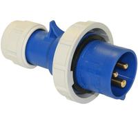 Pce - 0132-6 - 16a 230v 3p Cee Industrial Plug, Ip67, Blue