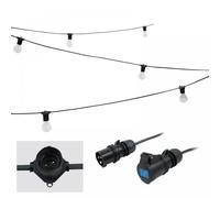 PCE 10m BC Festoon, 0.5m Spacing with 16A Plug and Socket