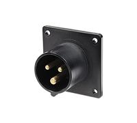 PCE 16A 230V 2P+E Black Appliance Inlet (613-6X)