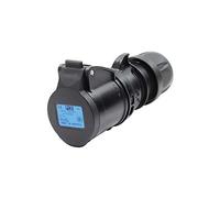 PCE 16A 230V CEE Black Socket Inline Connector Stage Lighting Outdoor Use