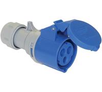 Pce - 213-6TT - 16a 230v 3p Cee Industrial Socket, Ip44, Blue