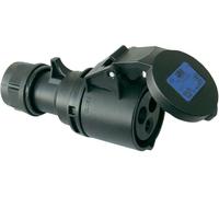 Pce - 213-6TTX - 16a 230v 3p Cee Industrial Socket, Ip44, Black