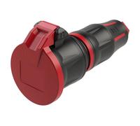 PCE 25712-sr TopTaurus2 Safety Mains Socket 250V Black/Red IP54
