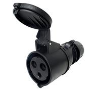 PCE 32A 2P+E CEE Black Cable Mount Female Socket. Events IP44 (223-6X)