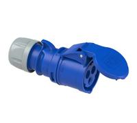 PCE Blue 32 Amp 3 Pin 2P+E 240V Female Round Socket 32A Ceeform Commando IP44