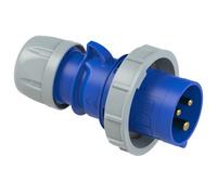 PCE Blue 32 Amp 3 Pin 2P+E 240V Male Plug 32A Ceeform Commando IP67 Waterproof