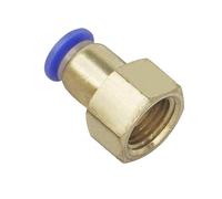 PCF OD 4 6 8 10 12MM Thread 1/8 1/4 3/8 1/2 Inch Pneumatic Fitting Connectors Female Straight 1Pcs(PCF10-02)