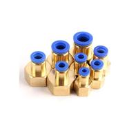 PCF Pneumatic Fittings Quick Air Connector Thread 1/8 1/4 3/8 1/2 BSPT Air Couplings 4mm 6mm 8mm 10mm 12mm Push in Hose Tube,PCF6,02,1000 PCS