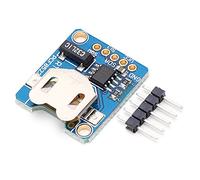 PCF8523 Real Time Clock Module, Breakout Board RTC Module, Assembled Microcontroller Electronic Component with Pin Header, for and DIY Projects, Blue PCB Desig