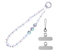 pcgaga Designed Pearl Beaded Phone Charm, Phone Wrist Strap, Handmade Bracelet Straps, Anti-Lost Lanyard Wrist Chain for Airpods Women Girls Gift (Green Raindrop)