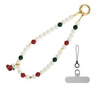 pcgaga Designed Pearl Beaded Phone Charm Wrist Strap, Handmade Anti-Theft Bracelet Straps, Detachable Wrist Chain Lanyard for Mobile Phone Accessories, Keychain, Women's Gifts (Stocking)