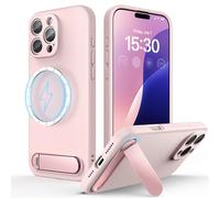 pcgaga for iPhone 16 Pro Max Case with Stand, Compatible with MagSafe Adjustable Kickstand Cover, Magnetic Shockproof Protective Silicone Phone Case for iPhone 16 Pro Max 6.9" (Pink)