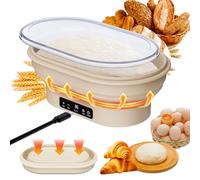 PChero Sourdough Starter Kit, 11 inch Foldable Silicone Dough Proving Box 25-50℃ Thermostatic With Timer Heating Bread Proofing Basket With Baking Accessories For Loaves Yogurt Pizza Pet Food Warmer