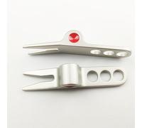 Pchnfei 1 Pc Silver Golf Ball Fork Pivot Divot Repair Tool Compatible Divot Tools, Golf Divot Tools, On-Course Accessories
