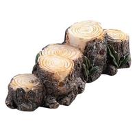 Pchnfei Miniature Resin Stump Micro Landscape Fairy Garden Ornament Mini Doll House Outdoor Landscape Decor Outdoor Statues Garden Sculptures Outdoor Décor Miniature