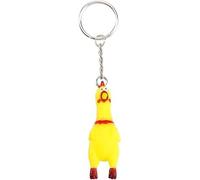 Pchnfei Yellow Shrilling Screaming Chicken Keychain, Mini Rubber Squeeze Screaming Chicken Toy Gags and Practical Joke Toys Pendant Keychain Prank Key Chain Novelty Toy for Bags Keys Phones