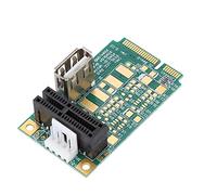 PCI-E Adapter Riser Card Efficiently Test PCI-E Card, Strong Compatibility, Open Design, External Power Supply Required, Mini Riser for Multiple System Compatibility