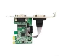 PCI-E Dual RS232 Serial Card AX99100 Chip Industrial | AX99100 controller, dual for db9 ports, stable data transmission, industrial grade reliability, easy install