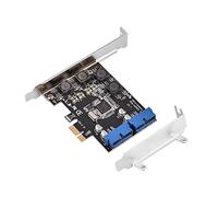 PCI-E to 2 Port 19Pin USB3.0 Card Adapter, PCI-Express to Internal 2 Port 19Pin Header USB 3.0 Board Module with 4 Power Modules, 4 Independent Insurances, etc