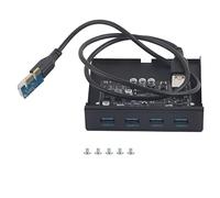 PCI - E to 4x USB 3.0 Front Floppy Bay Adapter Expansion Riser Card with NEC720201 Chip, SATA Power Input, Low - Profile Design for Desktop PC Build and Upgrades