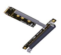 PCI Express Riser Adapter Extension Cable - Gen4 4.0 X1 To X16 Graphics Card 25cm Copper Wire Cord, R13SC-WK M2 GPU Expansion Ribbons, Heavy Duty Advanced Cooling Heatsink Thermal Shield Rig