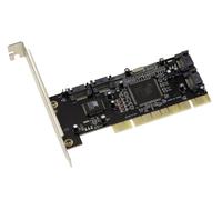 KALEA-INFORMATIQUE PCI SATA 4 INDEPENDENT PORTS or RAID 0 1 0+1 controller card with SILICON IMAGE SIL3114 Chipset. With HIGH PROFILE and LOW PROFILE brackets.