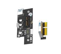 PCIE 1X To 1X Risers Card 15Pin Power LED Indicators With Foot Pad Converter Adapter For Mining PCIE Extender Data Transfer