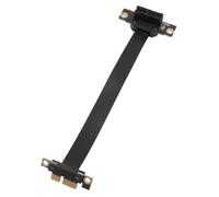 Pcie 3.0 X1 Riser Cable High Speed 8Gbps Dual 90 Degree Right Angle Extension Cable For 1U 2U Systems With Premium Tpe Pe Materials (40 cm)