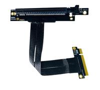 PCIE 4.0 X8 to X16 cable Silver Plated Gen4 Cable with 16Gbps Transfer Rate and Reversed 270 Degree Right Angle (60cm)