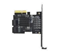 PCIE 4X Adapter Card PCIExpress SATA3 Expansion With Heatink Fast Speed Enhances Data Transfer