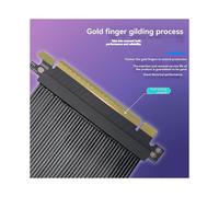PCIe 5.0 X16 Riser Cable for H1 270Reverse Right Angle Silver Plated Cable GEN 5/4 64GB/S GPU Extension Cable 15CM