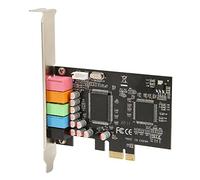 PCIE 5. Sound Card Enhance with 6 Channel Surround Sound Playback & Recording 24bit 48KHz Internal Sound Cards