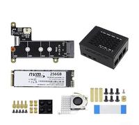 PCIe-Based M.2 NVMe SSD Expansion Board for Raspberry Pi 5 to Extend Storage Without Hardware Capacity Limits (X1001+FAN+256GB)