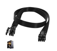 PCIE Cable, 8 Pin to 6+2 Pin PCIE Cable, Compatible with ARESGAME Thermaltake Corsair Modular PSUs, Male to Male PSU Extension Cable 18AWG Copper Wire PCIE Adapter for Graphics Card Power (50 cm)