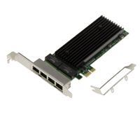 KALEA-INFORMATIQUE PCIe 2.0 x1 4 port RJ45 QUAD GIGABIT ethernet network controller card with Intel 82576 Chipset. LOW and HIGH PROFILE brackets